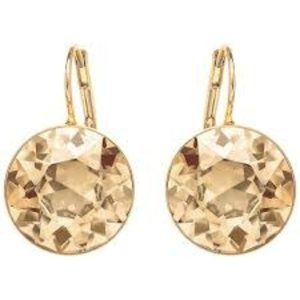 Swarovski Bella Pierced Earrings, Gold Tone